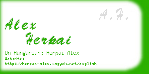 alex herpai business card